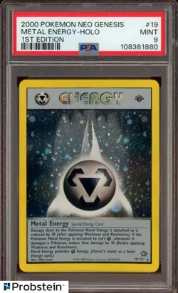 2000 Pokemon Neo Genesis Metal Energy Holo 1st Edition #19 PSA 9 MINT - Image 3