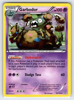Garbodor 54/124 2012 B&W Dragons Exalted Pokemon Card Holo Rare - Nm - Image 1