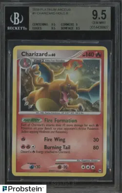 2009 Pokemon Platinum Arceus #1 Charizard Holo R BGS 9.5 GEM MINT - Image 1