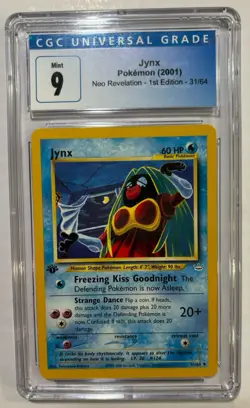 CGC 9 Jynx 31/64 Neo Revelation 1st Edition Pokemon Uncommon 2001 WotC Vintage - Image 3