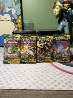 Evolving Skies Pokemon Booster Pack set of 4 - Complete Pack Art Set sealed - Image 11