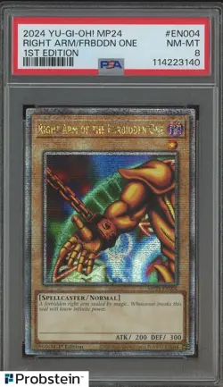 2024 YU-GI-OH! MP24-EN004 RIGHT ARM OF THE FORBIDDEN ONE 1ST PSA 8 - Image 1