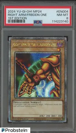 2024 YU-GI-OH! MP24-EN004 RIGHT ARM OF THE FORBIDDEN ONE 1ST PSA 8 - Image 3