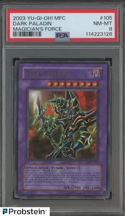 2003 YU-GI-OH! MFC-MAGICIAN'S FORCE 105 DARK PALADIN PSA 8 - Image 1