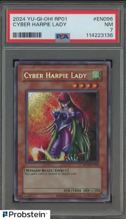 2024 YU-GI-OH! RP01-RETRO PACK EN096 CYBER HARPIE LADY PSA 7 NM - Image 3