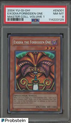 2004 YU-GI-OH! MASTER COLLECTION VOLUME 1 EN001 EXODIA THE FORBIDDEN ONE PSA 8 - Image 3