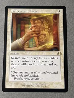 Enlightened Tutor (Retro Frame) MTG Dominaria Remastered Regular NM - Image 1