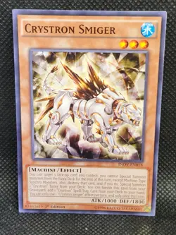 Yugioh Crystron Smiger INOV-EN018 1st Edition Excellent Condition - Image 1