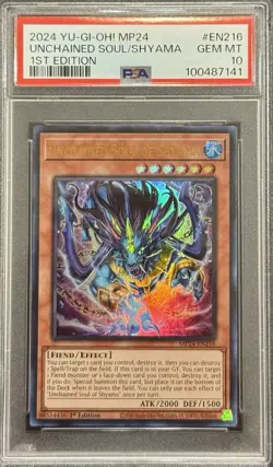 2024 PSA 10 YUGIOH MP24 ULTRA RARE UNCHAINED SOUL SHYAMA 💎 - Image 2