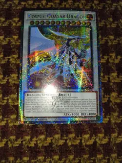 Yugioh Cosmic Quasar Dragon DUNE-EN037 Quarter Century Secret 1st Ed NM - Image 2