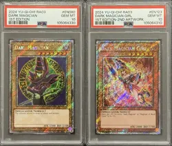 2024 PSA 10 YUGIOH RA03 BONANZA PLATINUM SECRET RARE DARK MAGICIAN GIRL SET 💎 - Image 2
