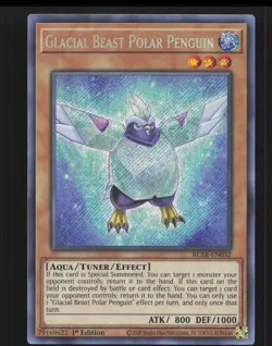 Glacial Beast Polar Penguin BLAR-EN032 Secret Rare Yugioh Battles Armageddon NM - Image 3