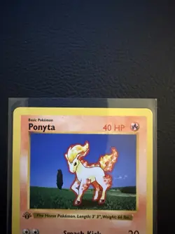 Pokemon Ponyta 60/102 1st Edition Shadowless Base Set Card Unplayed Near Mint - Image 3