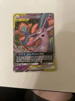 Pokemon Card Espeon & Deoxys GX 72/236 Sun & Moon Unified Minds - Image 1