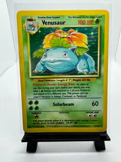 PokÃ©mon TCG Venusaur Base Set Holo Unlimited Rare Card 15/102 1999 - Image 1
