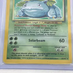 PokÃ©mon TCG Venusaur Base Set Holo Unlimited Rare Card 15/102 1999 - Image 4