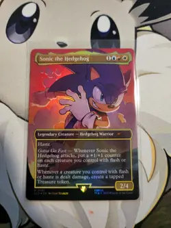 Sonic the Hedgehog (Rainbow Foil) Secret Lair Drop MTG MINT  - Image 1