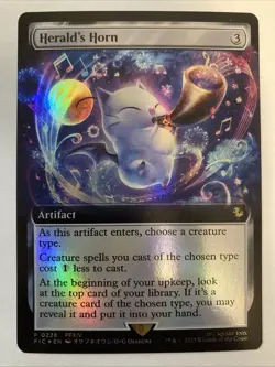 Herald's Horn, MTG FINAL FANTASY Foil Extended Art Buy-A-Box Promo 0228 NM/M - Image 1
