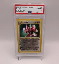 PSA 10 GEM MINT Scizor Wizards Black Star Promos 2001 Pokemon League #33 - Image 1