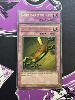Yugioh Seven Tools of the Bandit MRD-129 Ultra Rare 1st Edition FADED HP - Image 1