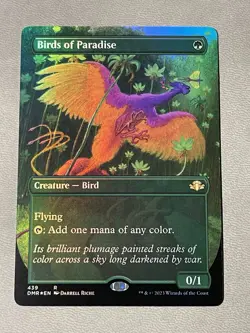 Birds of Paradise (Borderless) MTG Dominaria Remastered Foil NM - Image 1