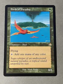MTG Birds of Paradise (Retro Frame) Regular Dominaria Remastered Rare NM - Image 1