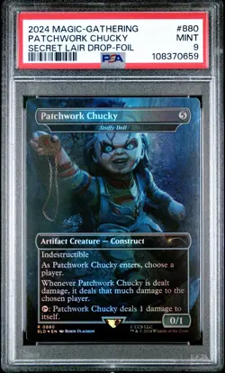 2024 MTG SECRET LAIR DROP FOIL #880 PATCHWORK CHUCKY PSA 9 - Image 1
