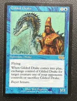 MTG Gilded Drake:  Urza's Saga 76/350 Magic The Gathering  LP/NM  !!! VERY NICE - Image 1