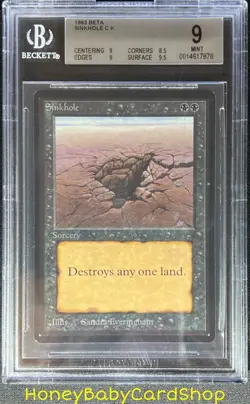 MTG Limited Edition Beta 1993 Sinkhole BGS 9.0 MINT Old School 93/94 - Image 1