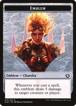 CHANDRA, TORCH OF DEFIANCE EMBLEM mtg EX/NM Kaladesh - Image 1