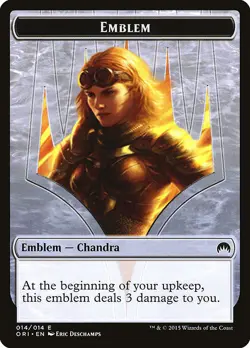 CHANDRA, ROARING FLAME EMBLEM mtg NM/NM-   Origins - Image 2