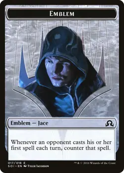 JACE, UNRAVELER OF SECRETS EMBLEM mtg LP Shadows Over Innistrad - Image 1