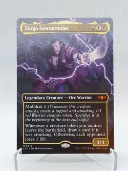 MTG Tarkir Dragonstorm Zurgo Stormrender Borderless - Image 1