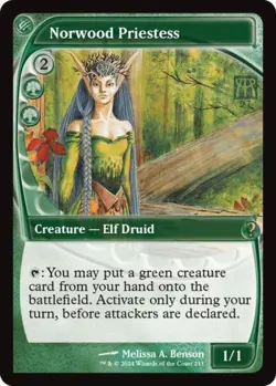 Norwood Priestess (Future Sight) -Foil Light Play MTG Mystery Booster 2 - Image 2