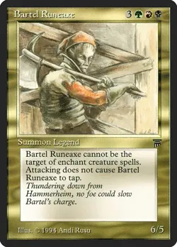 MTG Bartel Runeaxe Legends Magic the Gathering - Image 1