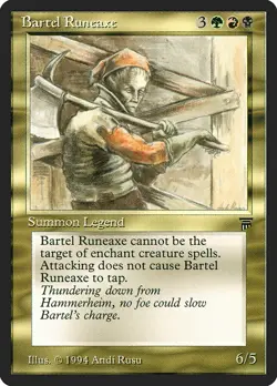 MTG Bartel Runeaxe Legends Magic the Gathering - Image 2