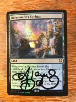 Magic the Gathering MTG foil Rejuvenating Springs Commander Legends signed NM - Image 1