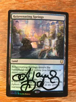 Magic the Gathering MTG foil Rejuvenating Springs Commander Legends signed NM - Image 2