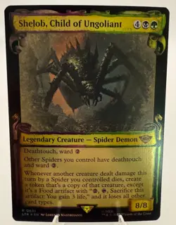 MTG Shelob, Child of Ungoliant - Showcase Scrolls Foil - LTR #681 - Near Mint - Image 1