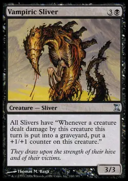 MTG - Vampiric Sliver - Time Spiral - NM, English Magic FLAT RATE SHIP - Image 2