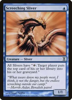 Screeching Sliver NM/M Time Spiral Sliver Creature Blue  MTG Magic - Image 2