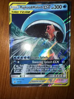 PokÃ©mon TCG Sun & Moon Magikarp & Wailord GX SM166 Towering Splash Promo Card - Image 1