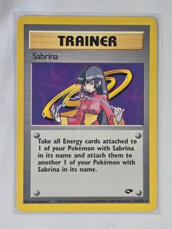  SABRINA TRAINER 110/132 - GYM CHALLENGE - NON HOLO UNLIMITED POKÃ‰MON CARD - NM  - Image 1