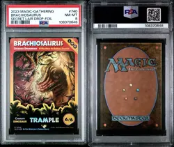 MTG Brachiosaurus - Colossal Dreadmaw (Rainbow Foil) Secret Lair Drop Foil PSA 8 - Image 3