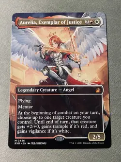 Aurelia, Exemplar of Justice Anime Borderless Ravinica Remasterex, MTG NM - Image 1