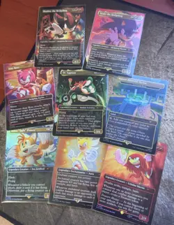 MTG Secret Lair x Sonic The Hedgehog  Friends & Foes - Rainbow Foil - w/ bonus - Image 1