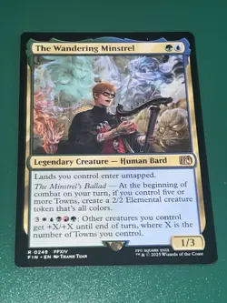 R 0249 The Wandering Minstrel NM Rare FFXIV Final Fantasy MTG Card FIN Human - Image 1