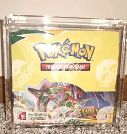 Pokemon Sword & Shield Evolving Skies Booster Box Sealed w/Acrylic Case - Image 1
