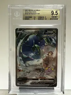 Pokemon TCG Rayquaza V 194/203 Evolving Skies Alternate Alt Art BGS 9.5 Gem Mint - Image 1
