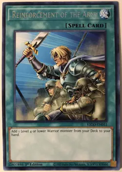 Yugioh King's Court KICO-EN051 Reinforcement of the Army Rare NM/M - Image 1